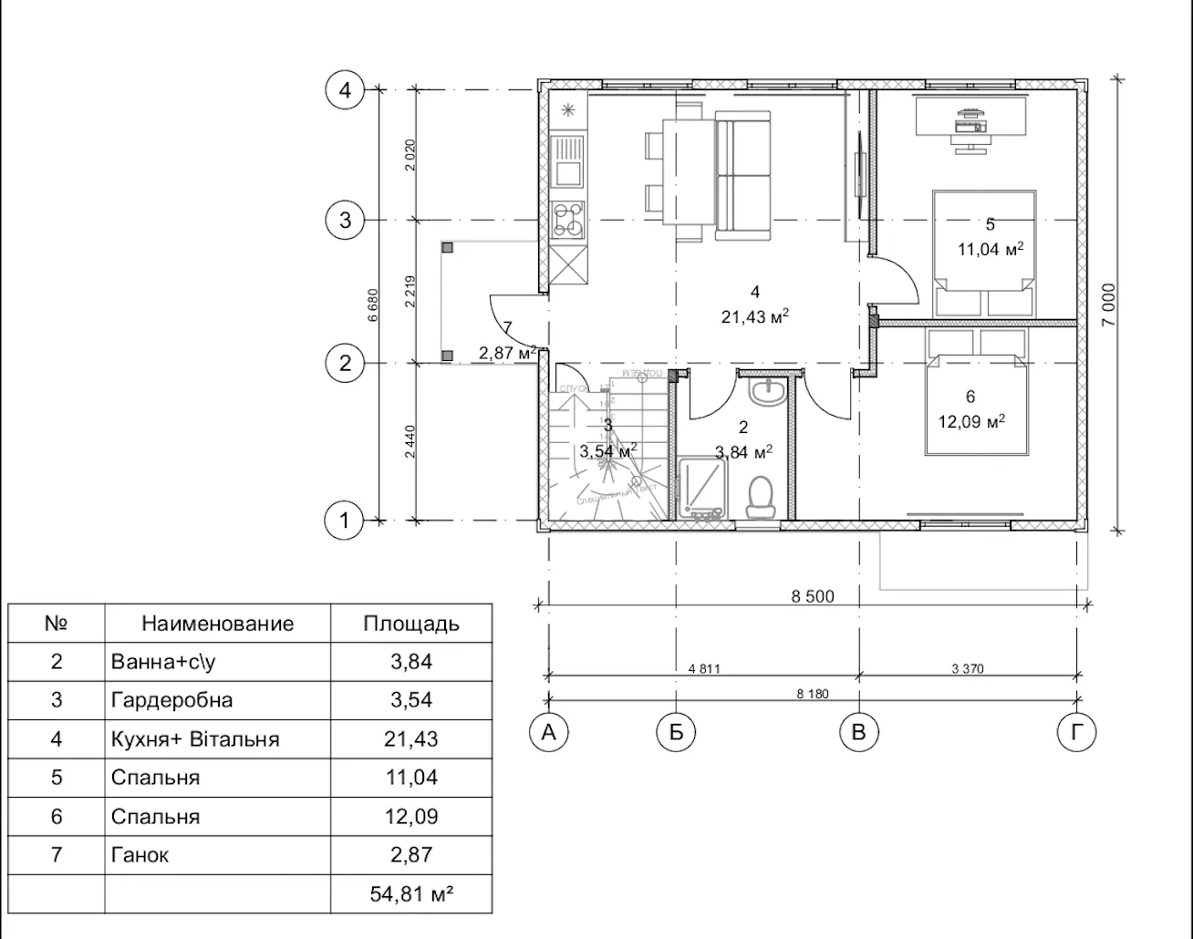 План SIP-будинку 103,31 м² — 1