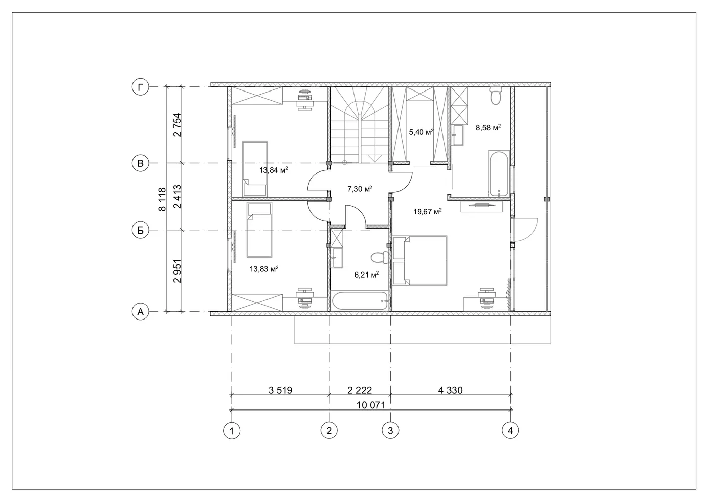 План SIP-будинку 163,50 м² — 2