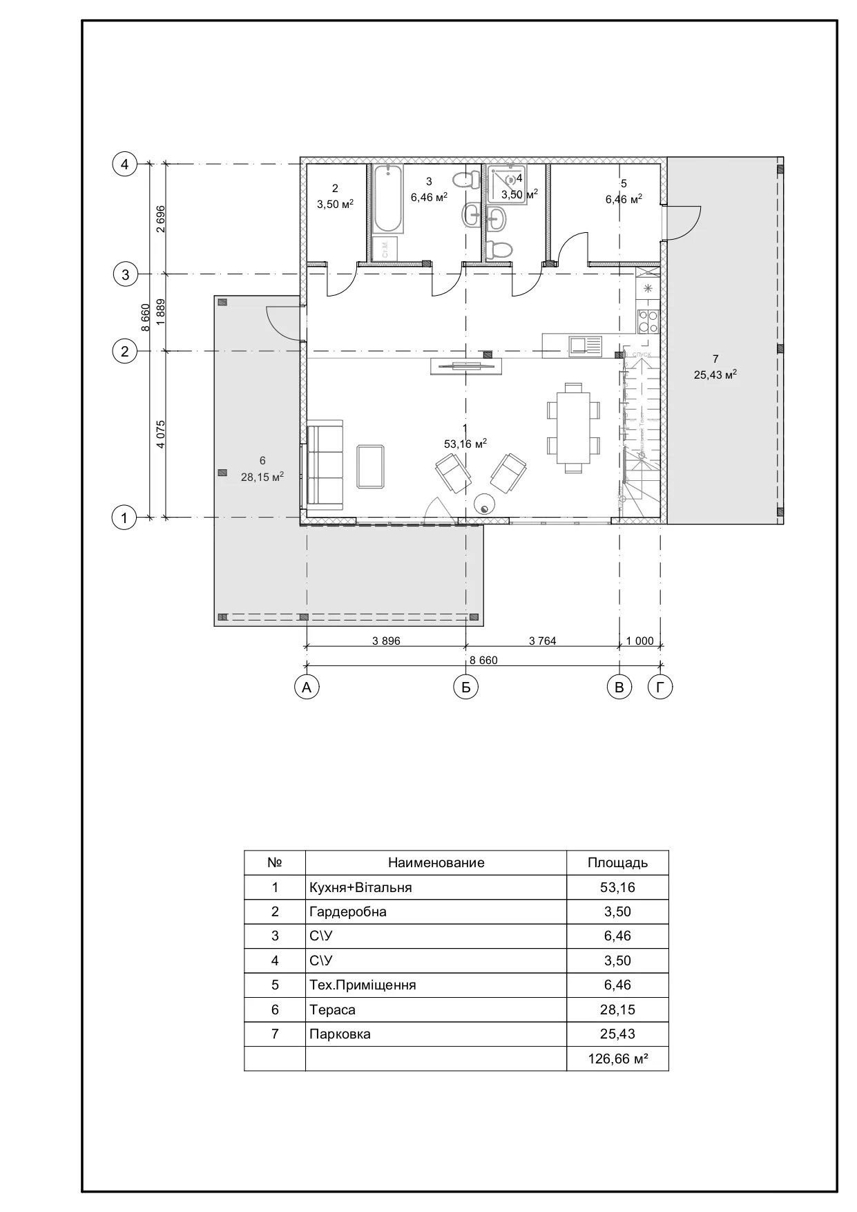 План SIP-будинку 167,47 м² — 1