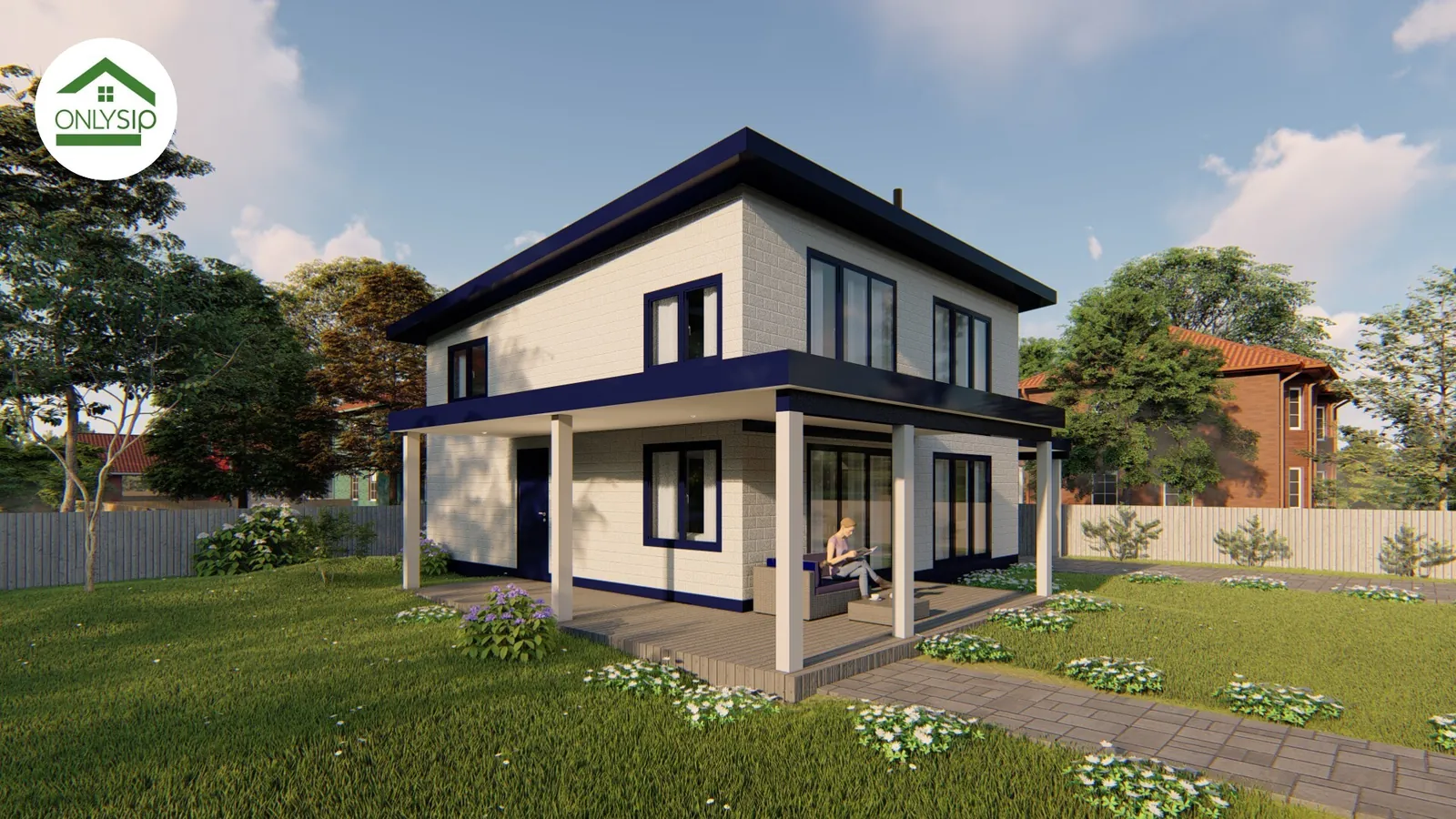 SIP-панельний будинок 167,47 м² від Onlysip