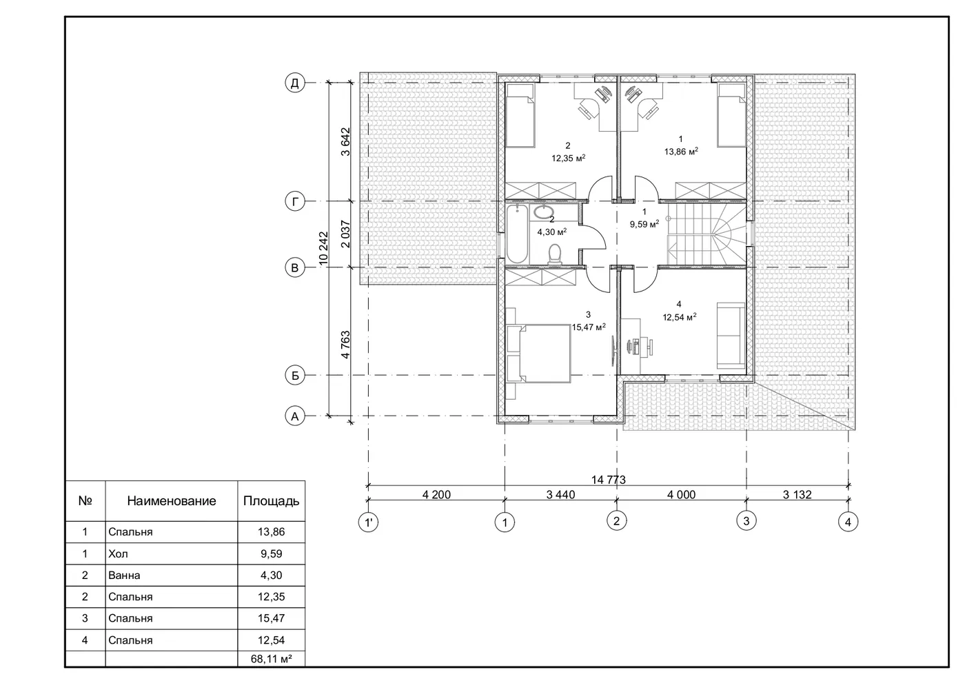 План SIP-будинку 195,79 м² — 2