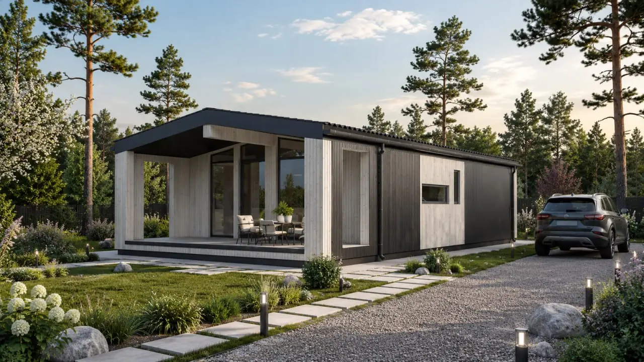 Модульний SIP-будинок 62,7 м² від Onlysip — фасад, фото 2