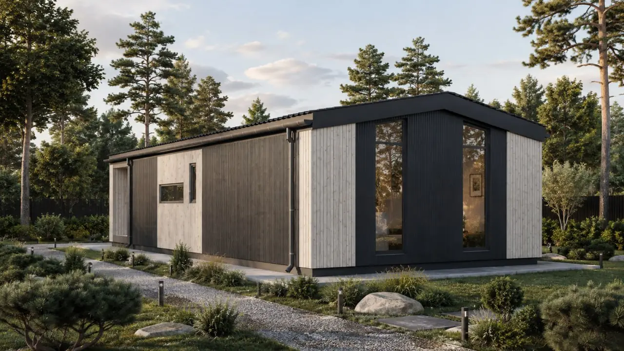 Модульний SIP-будинок 62,7 м² від Onlysip — фасад, фото 4