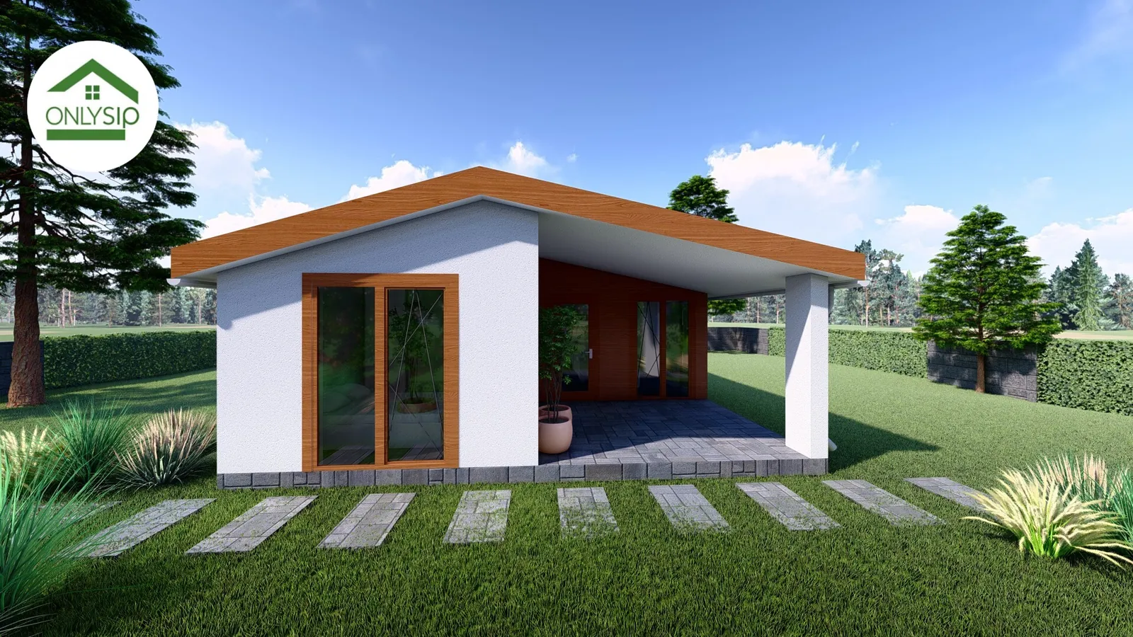 SIP-панельний будинок 69,58 м² від Onlysip